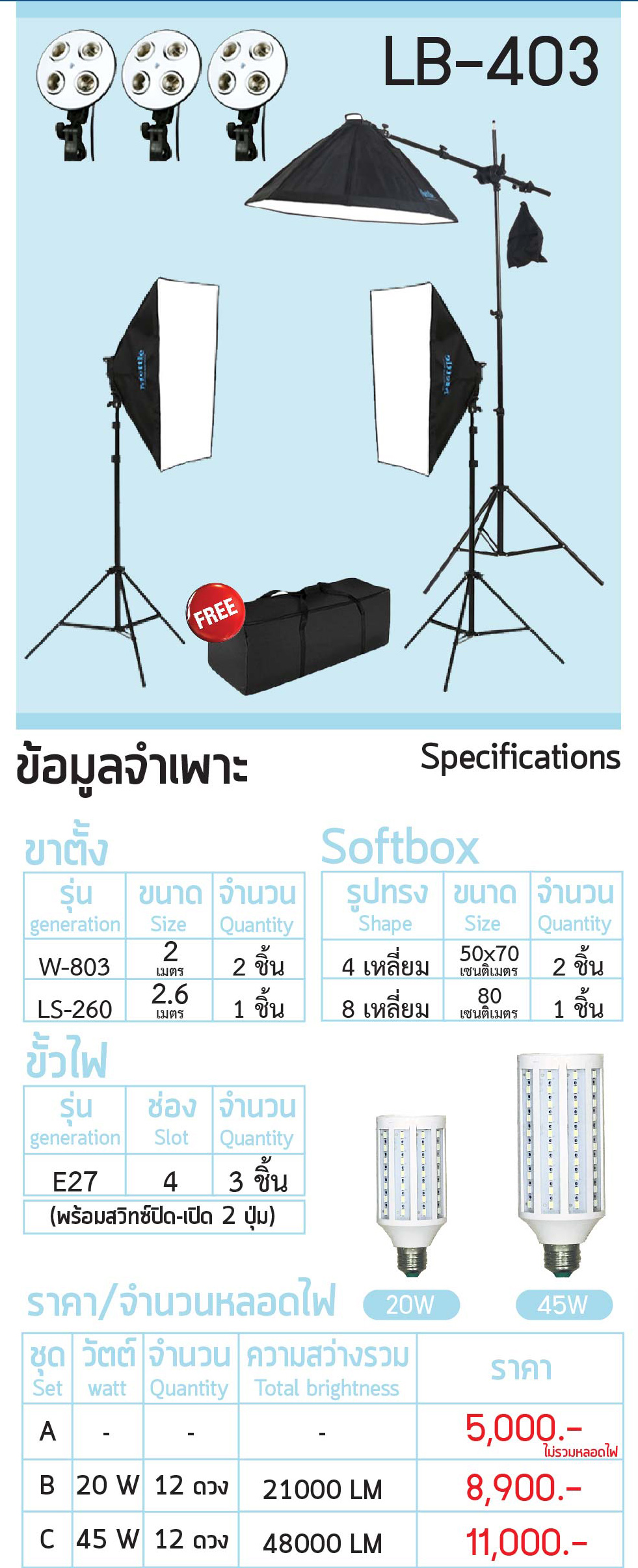 LB-403 Boom Light Kit