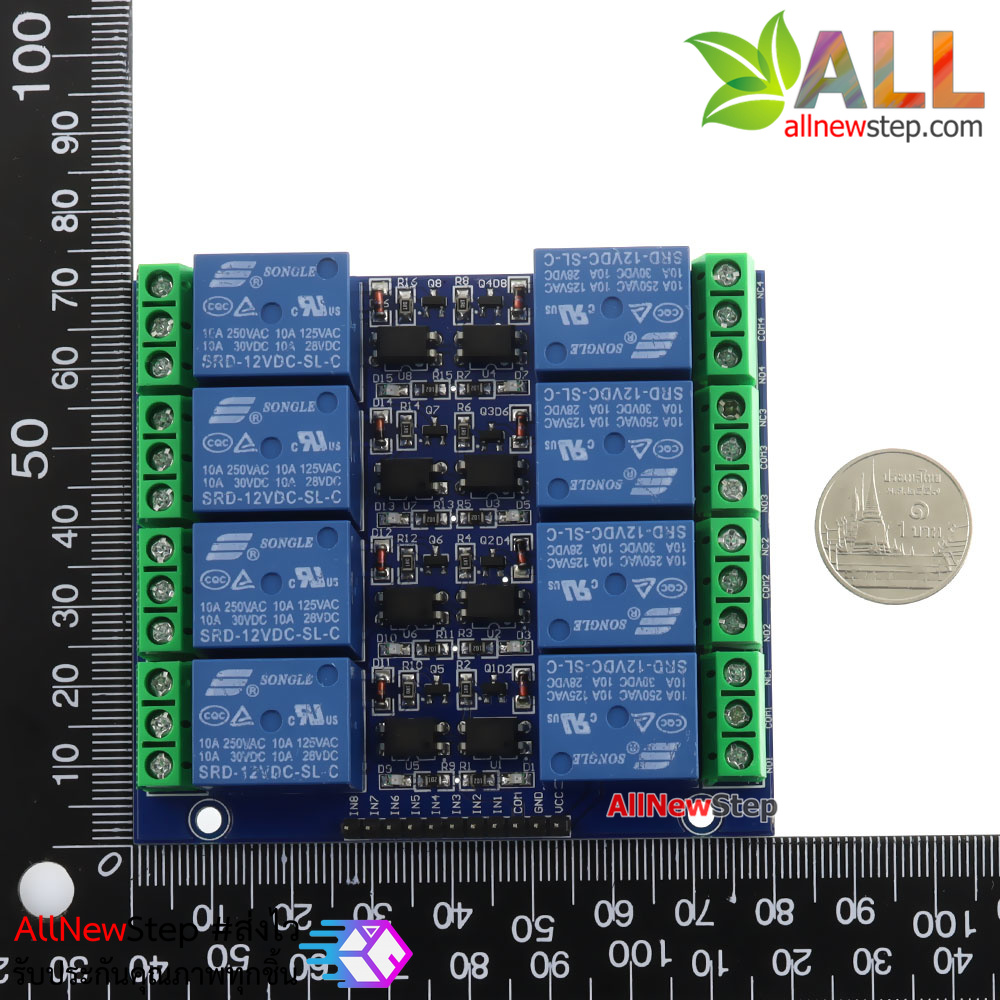 Relay 8 Channel Relay 10A Relay 12V Relay 8 ช่อง Module Board for Arduino Active Low