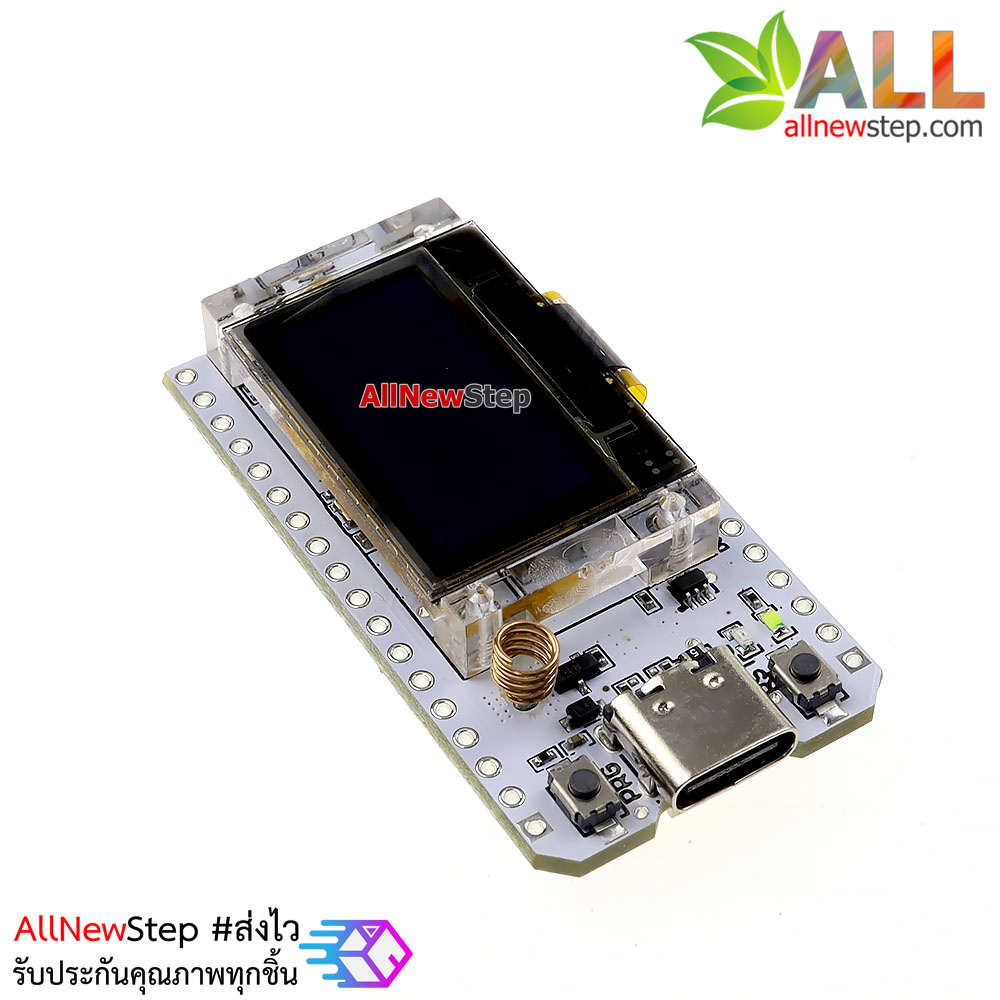 บอร์ด Arduino Wifi ESP lora32 LoRa SX1276 ความถี่ 868-915Mhz พร้อมจอแสดงผล OLED หัวต่อ micro usb