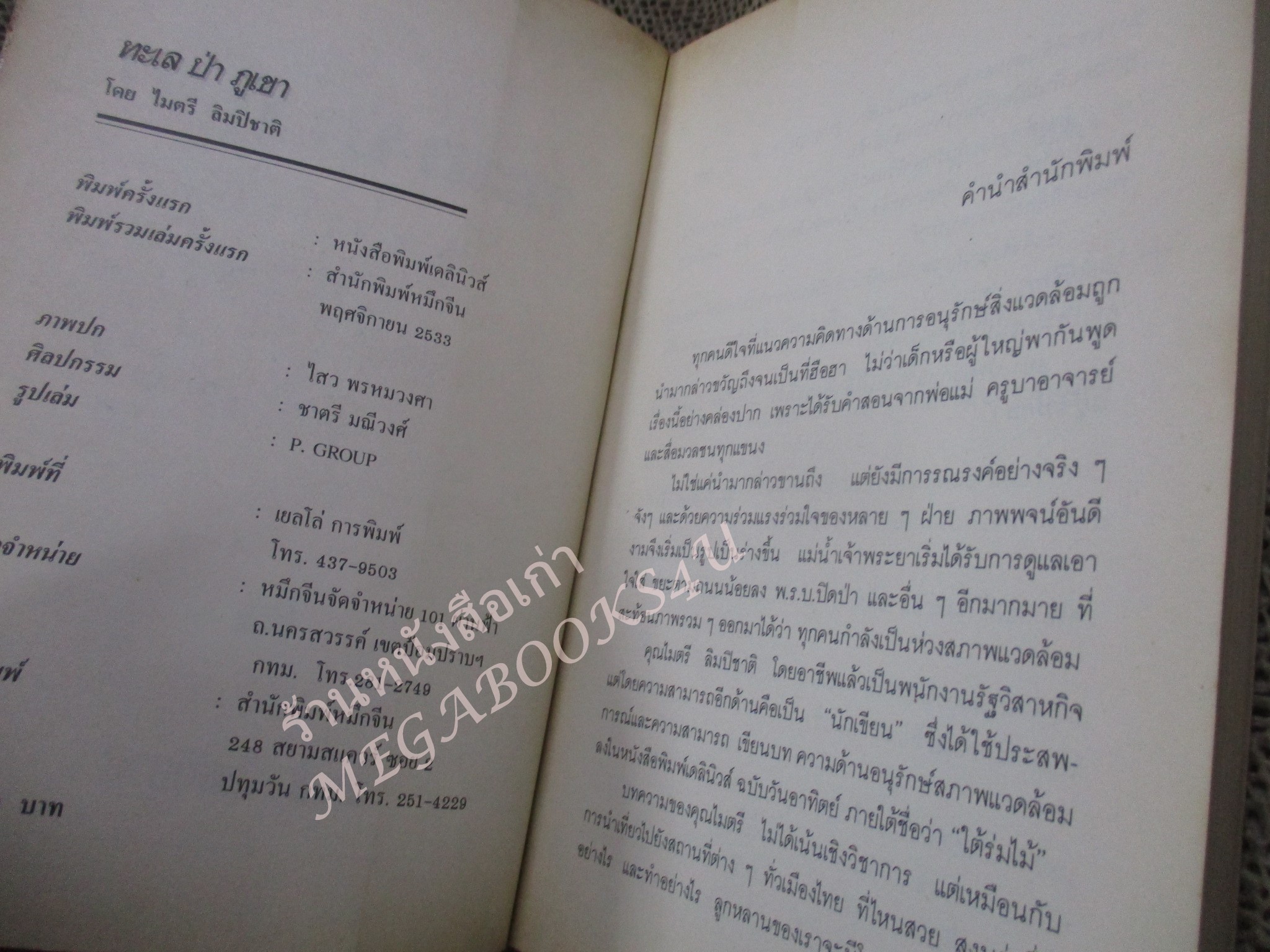 ทะเล ป่า ภูเขา / ไมตรี ลิมปิชาติ / พิมพ์1 2533