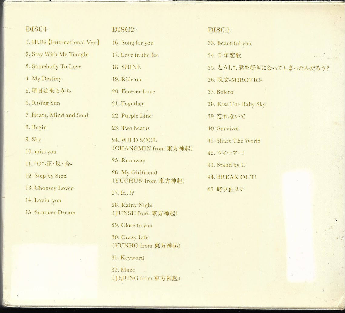 CD,Tohoshinki (TVXQ) - Complete Single A-side Collection (3CD)(ทงบังชินกี)(Japanese songs)(2014)