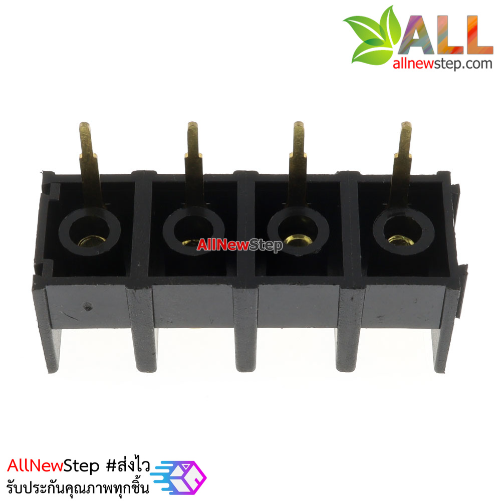 Terminal Block 4P gold plated copper foot ขั้วต่อ Terminals blocks 4 ขา ระยะขา 10mm 300V/25A