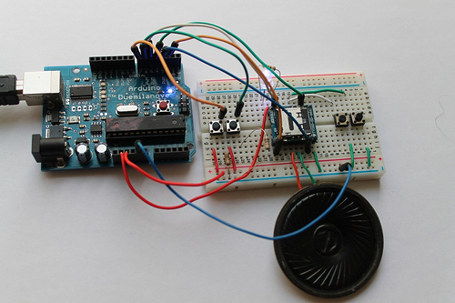 โมดูลเล่นเพลง WTV020 สำหรับ Arduino
