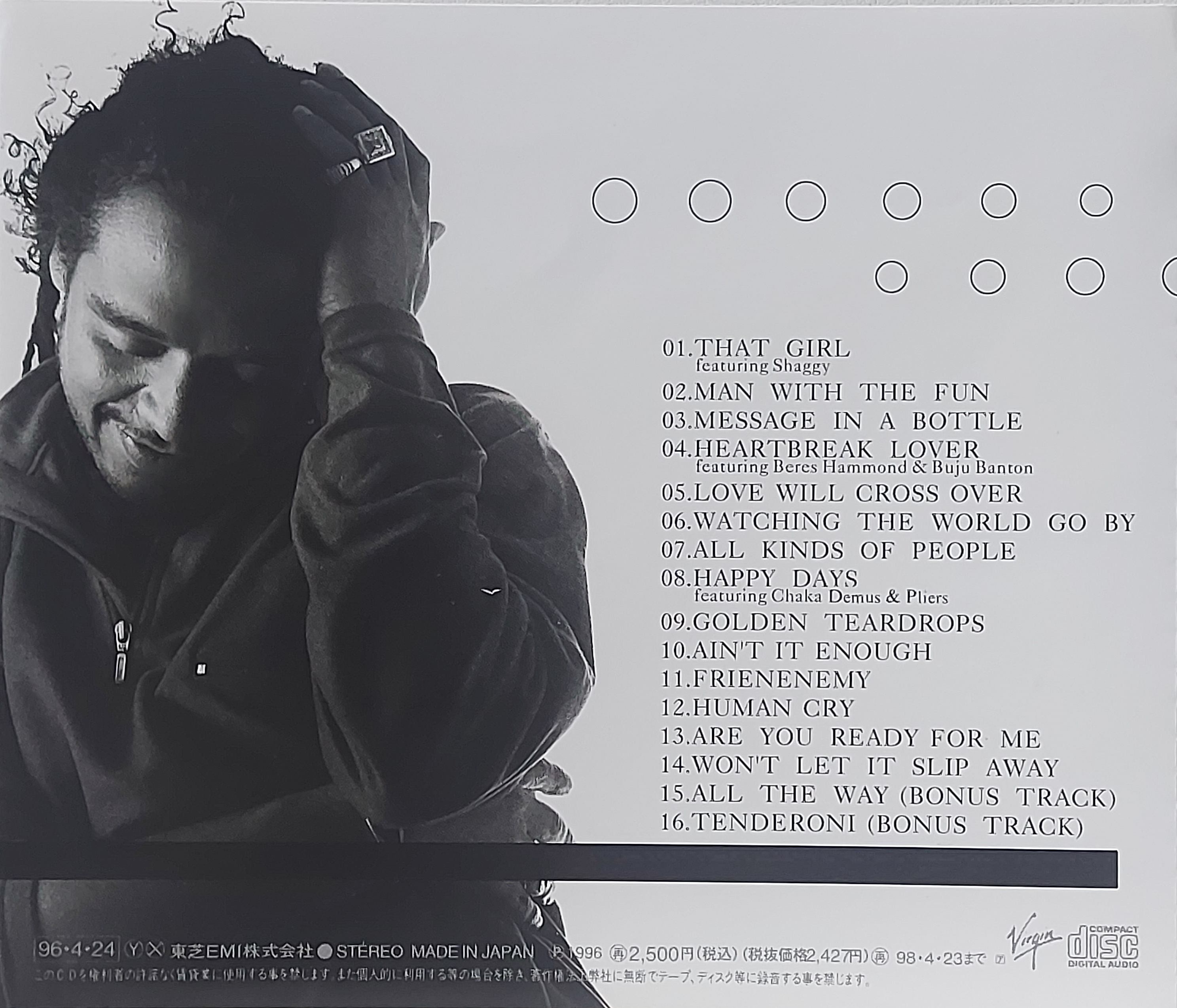 Used CD,Maxi Priest - Man With The Fun (A+)(Reggae)(1996)(Japan)