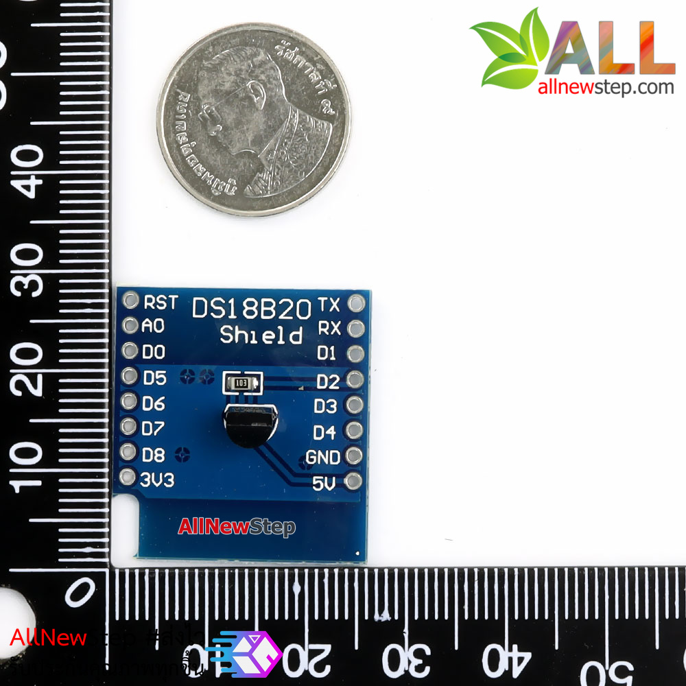 wemos d1 mini DS18B20 temperature sensor module บอร์ด Shield เซนเซอร์อุณหภูมิสำหรับ Wemos D1 mini