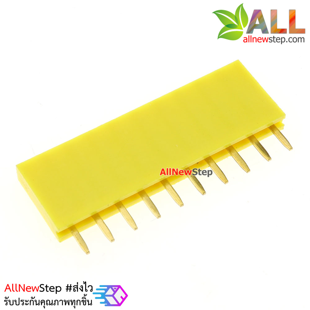 Pin header Female Header Single Row 2.54mm 10p Pin1x10 สีเหลือง