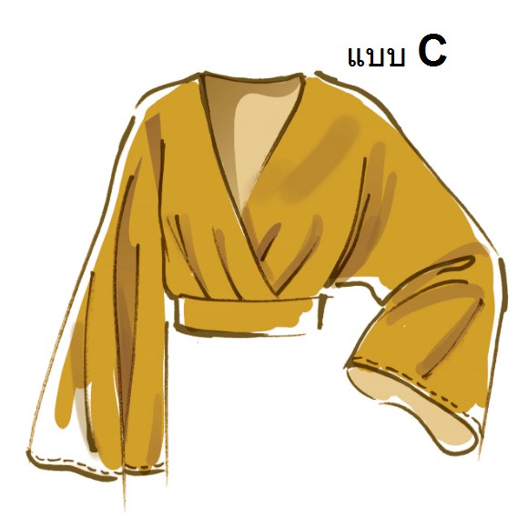 แพทเทิร์นเสื้อป้ายหน้า จั๊มเอว (เลือกแบบและไซส์ที่ตัวเลือกสินค้า)