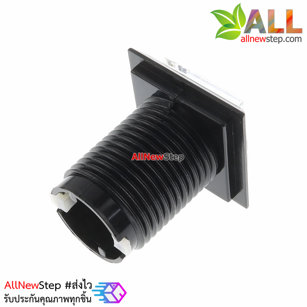 ปุ่มกดตู้เกม สวิตช์กดติดปล่อยดับสี่เหลี่ยมขนาด 33x33mm พร้อมไฟ LED สีขาว