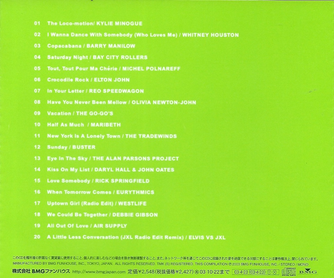 Used CD,Fine -TV Hits And Wonderful Music (2003) (A+)(Various Artists)(Japan)