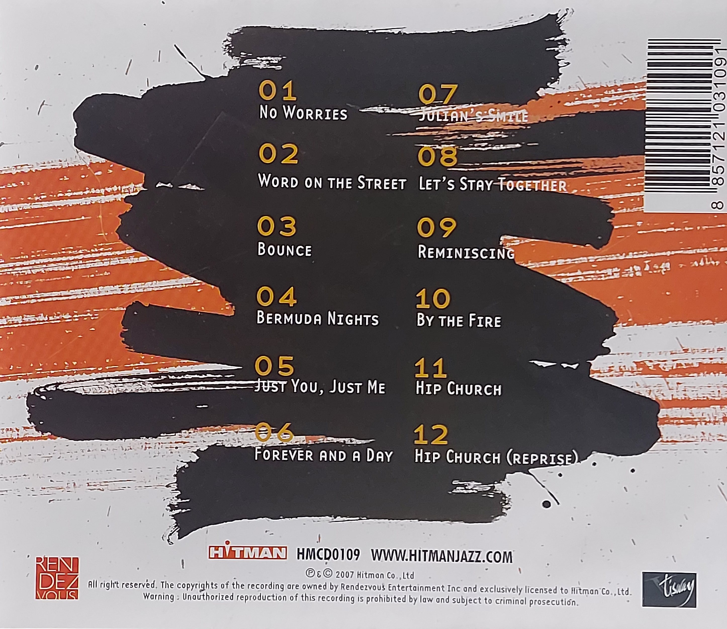 Used CD,Tom Braxton - Bounce (A+)(Jazz)(Saxophone)(instrumental)(2007)(Thai)