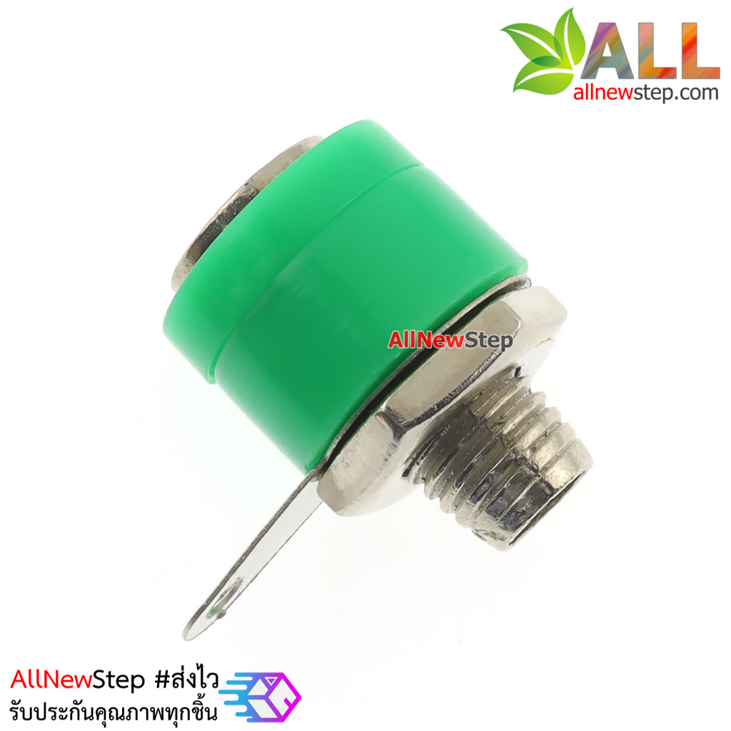 Banana socket banana plug 4MM banana head แจ๊กแบบกล้วย บานานาปลั๊ก ตัวเมียขนาด 4mm สีเขียว จำนวน 1 ชิ้น