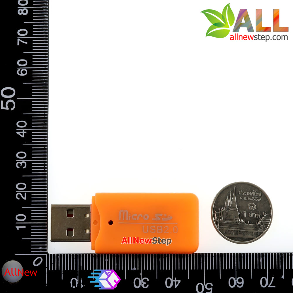USB Micro SD Card reader คละสี