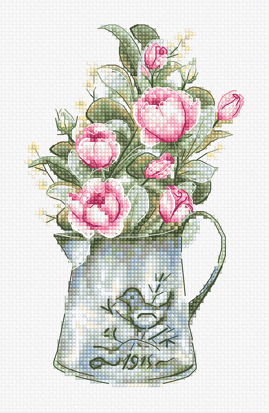 Luca-S ชุดปัก Bouquet with roses