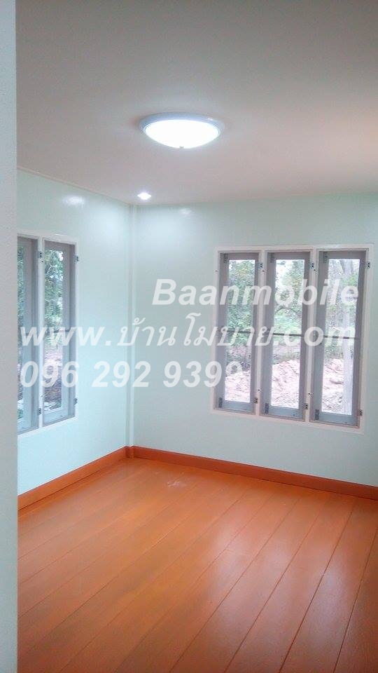 บ้านน๊อคดาวน์ ขนาด 6*7 เมตร ระเบียง 3*3 เมตร ยกสูง 2 เมตร (2ห้องนอน 2ห้องน้ำ 1ห้องรับเเขก)
