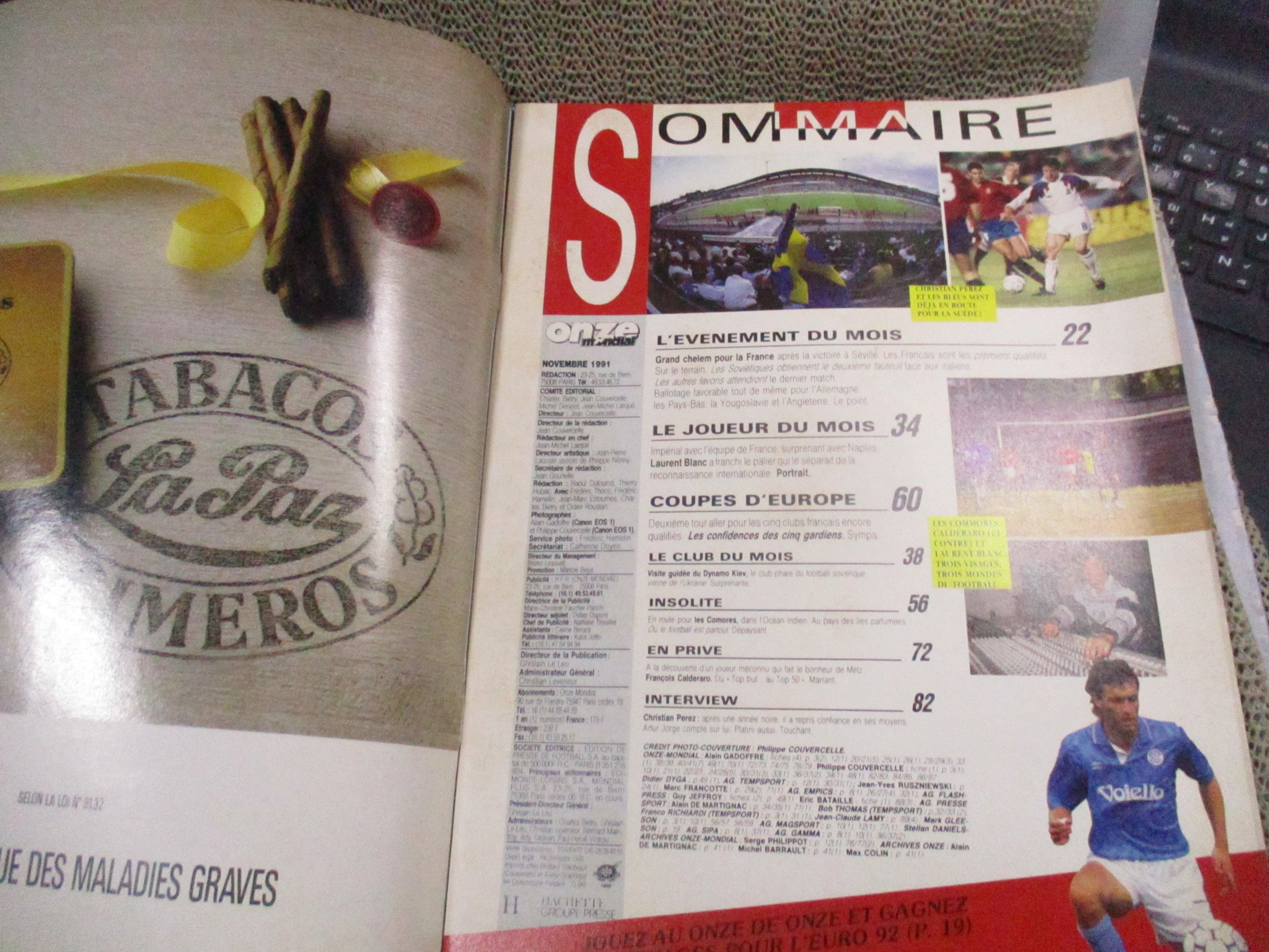 ONZE MONDIAL มีโปสเตอร์ Tomas Brolin ---สตาร์ซอคเกอร์ ฟุตบอล