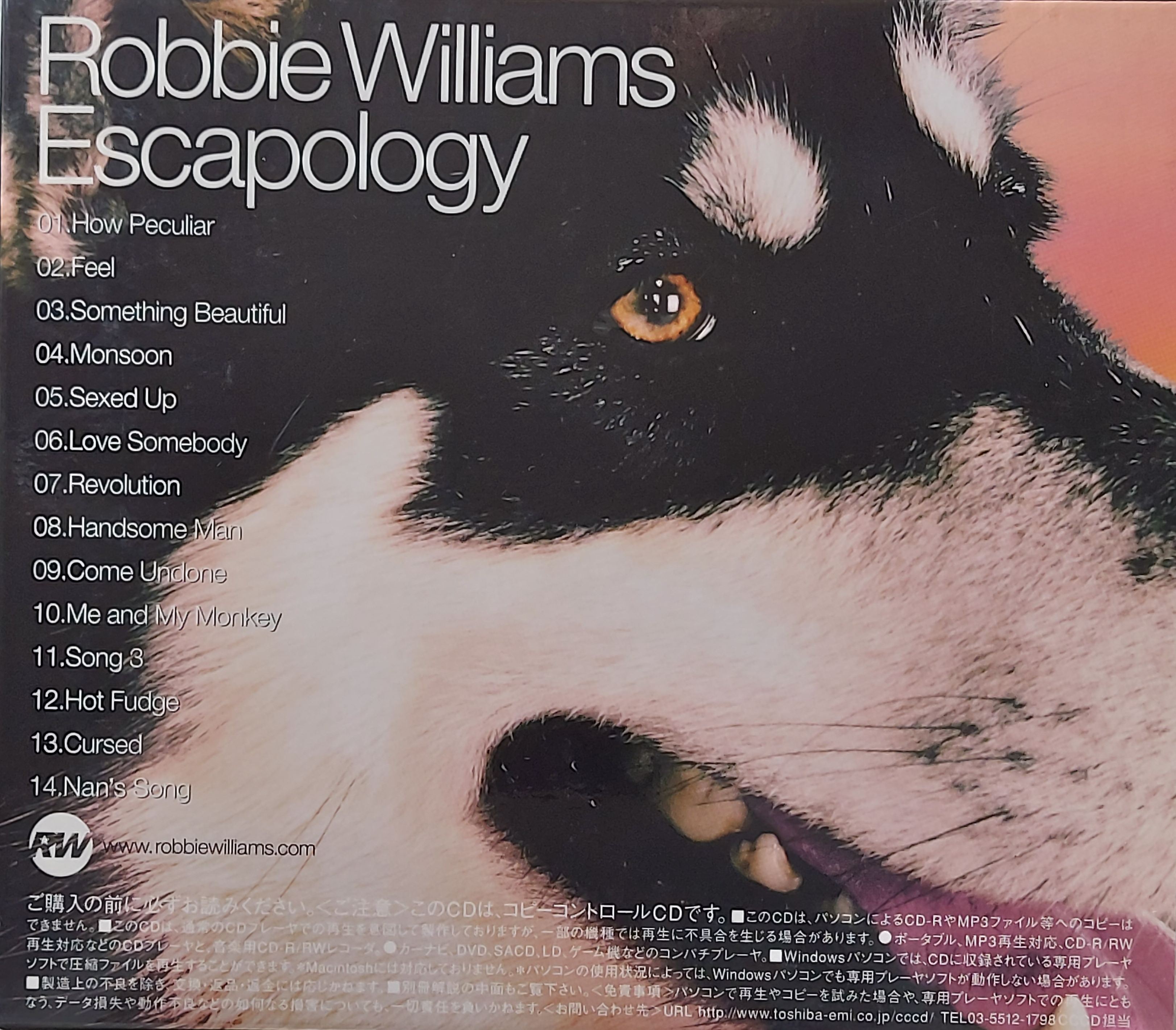 Used CD,Robbie Williams - Escapology (A+)(2002)(Japan)
