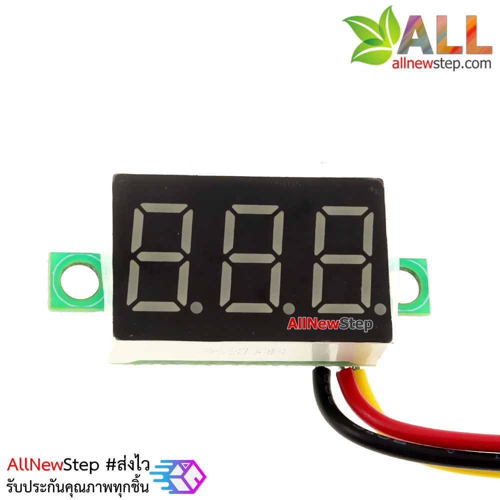 ดิจิตอล โวลต์มิเตอร์ 0 ถึง100 โวลต์ จอขนาด 0.36 นิ้ว สีแดง Mini 3 Digital 0.36 LED DC 0 ถึง 100 V RED Volt Voltage Mater Voltmeter 3-24V Power Supply
