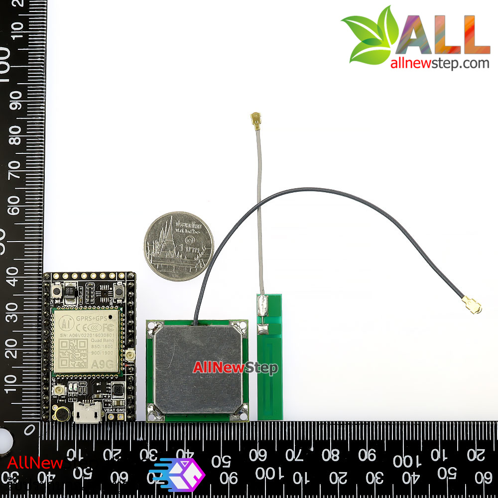 GSM/GPRS+GPS/BDS Development board A9G โมดูลส่ง SMS พิกัด GPS ผ่านอินเตอร์เน็ตแบบ GPRS SIM2G