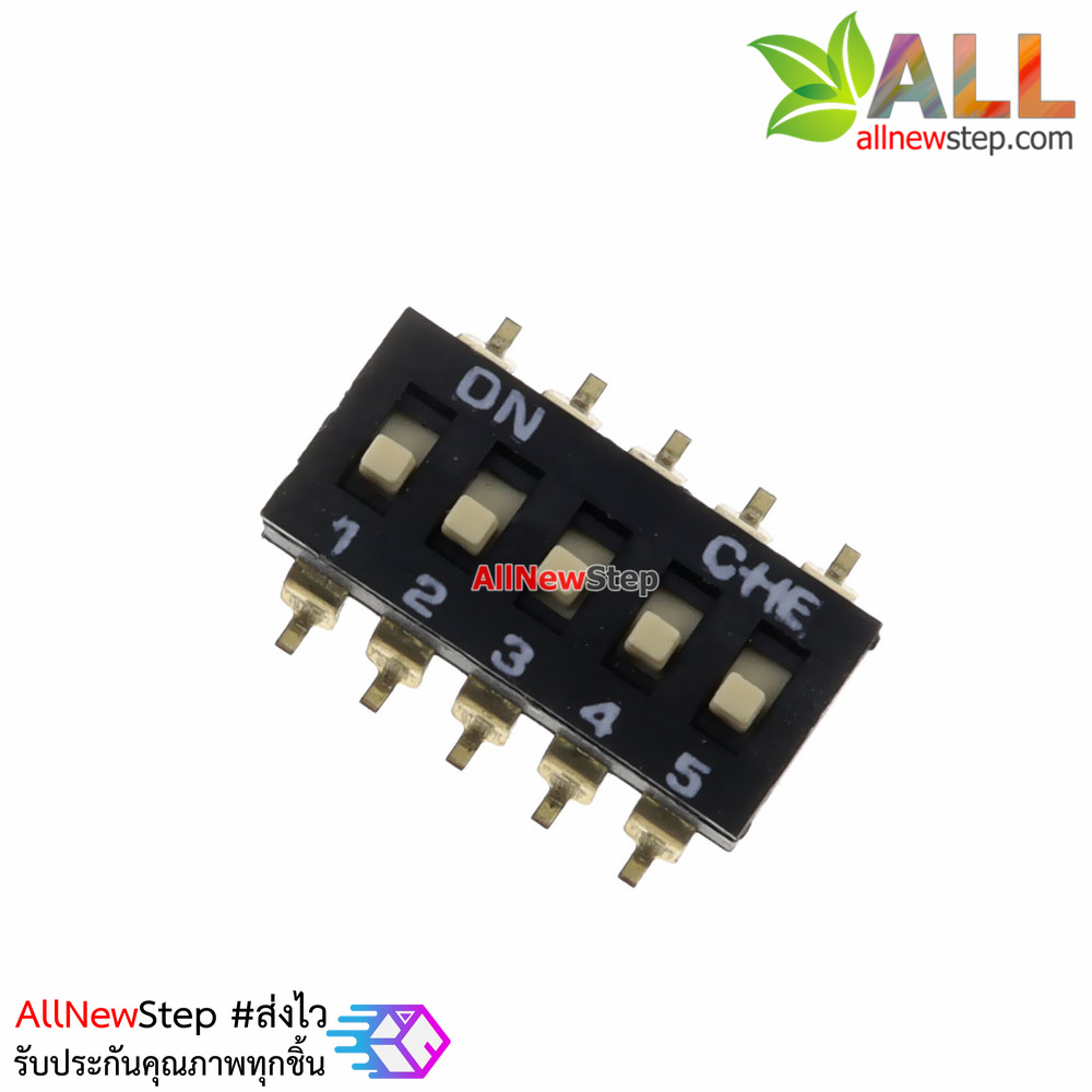 ดิฟสวิตช์ 5 ช่อง 2.54mm SMD DIP switch 5 bit SMT toggle switch 5p