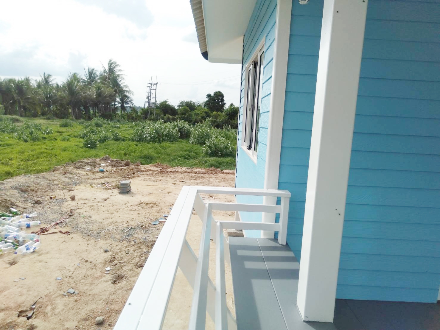 บ้านน็อกดาวน์โครงสร้างเหล็ก ขนาด 4*6 เมตร พร้อมระเบียง ขนาด 2*3 เมตร