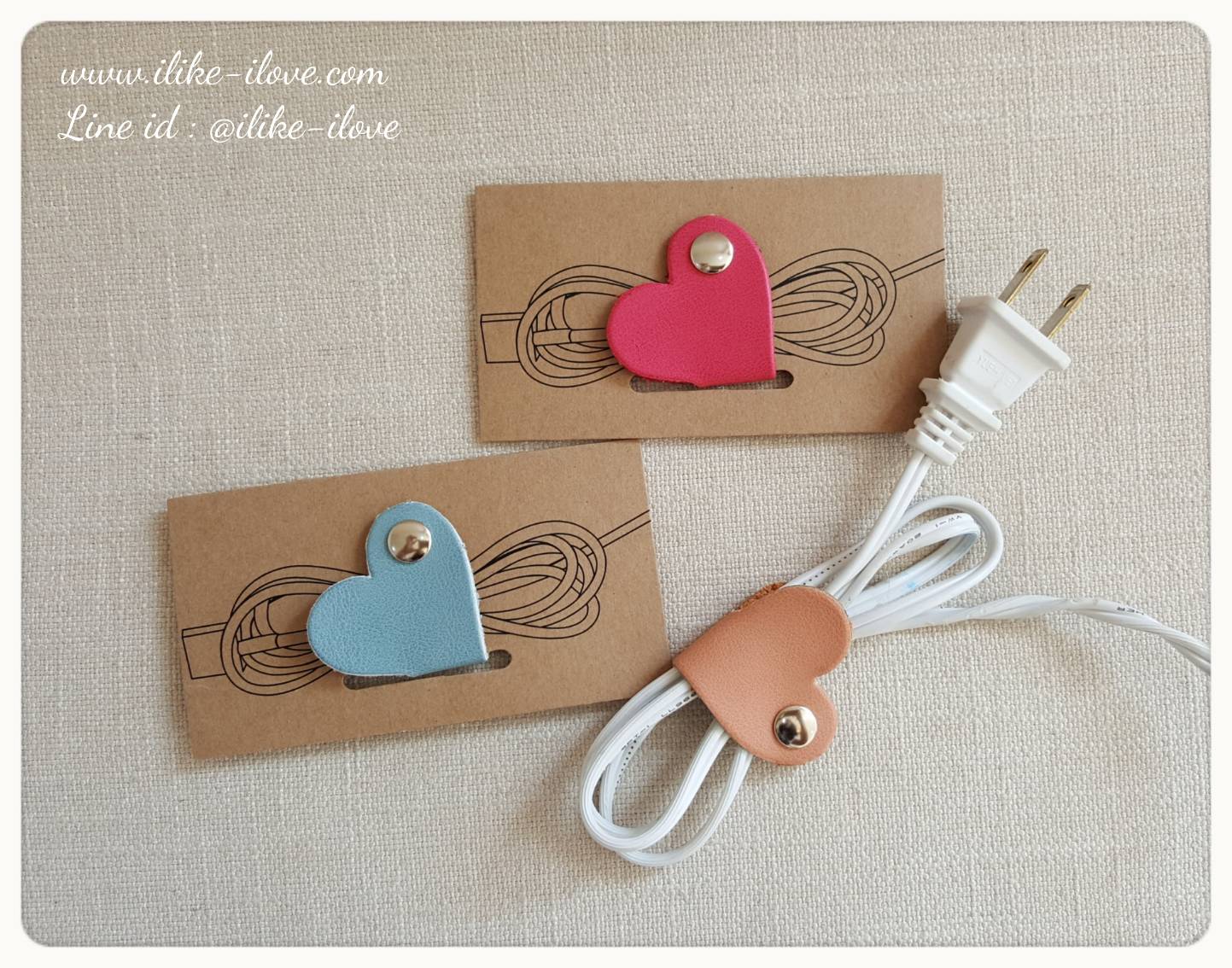 หนังรัดสายไฟ mini heart