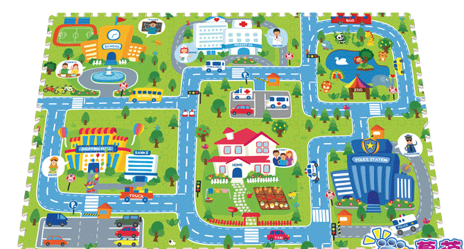 แผ่นรองคลานแบบจิ๊กซอว์ หนา 2 ซม 1 ชุด 6 แผ่น