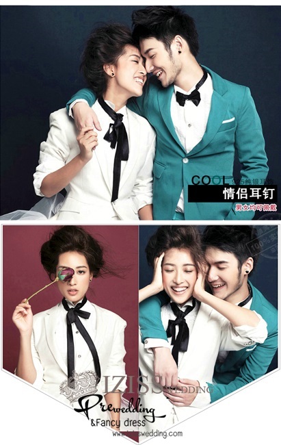 ***พรีออเดอร์***ชุดคู่ถ่ายพรีเวดดิ้ง (prewedding dress) & ชุดแต่งงานแฟนซี (Fancy wedding dress)ชายหญิง "ธีมสีขาว-เขียว"