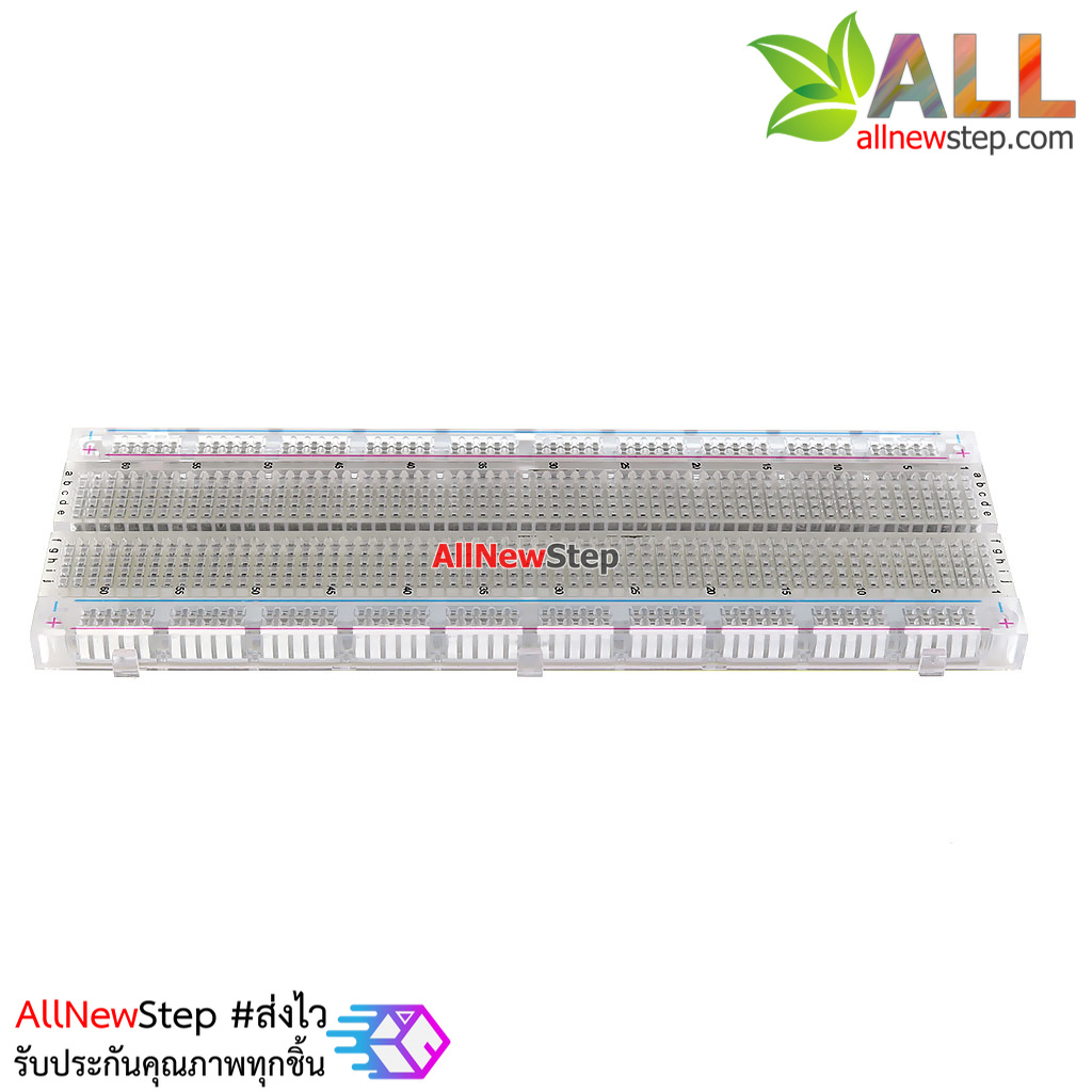 บอร์ดทดลองแบบใส Crystal Breadboard 830 Point mb-102