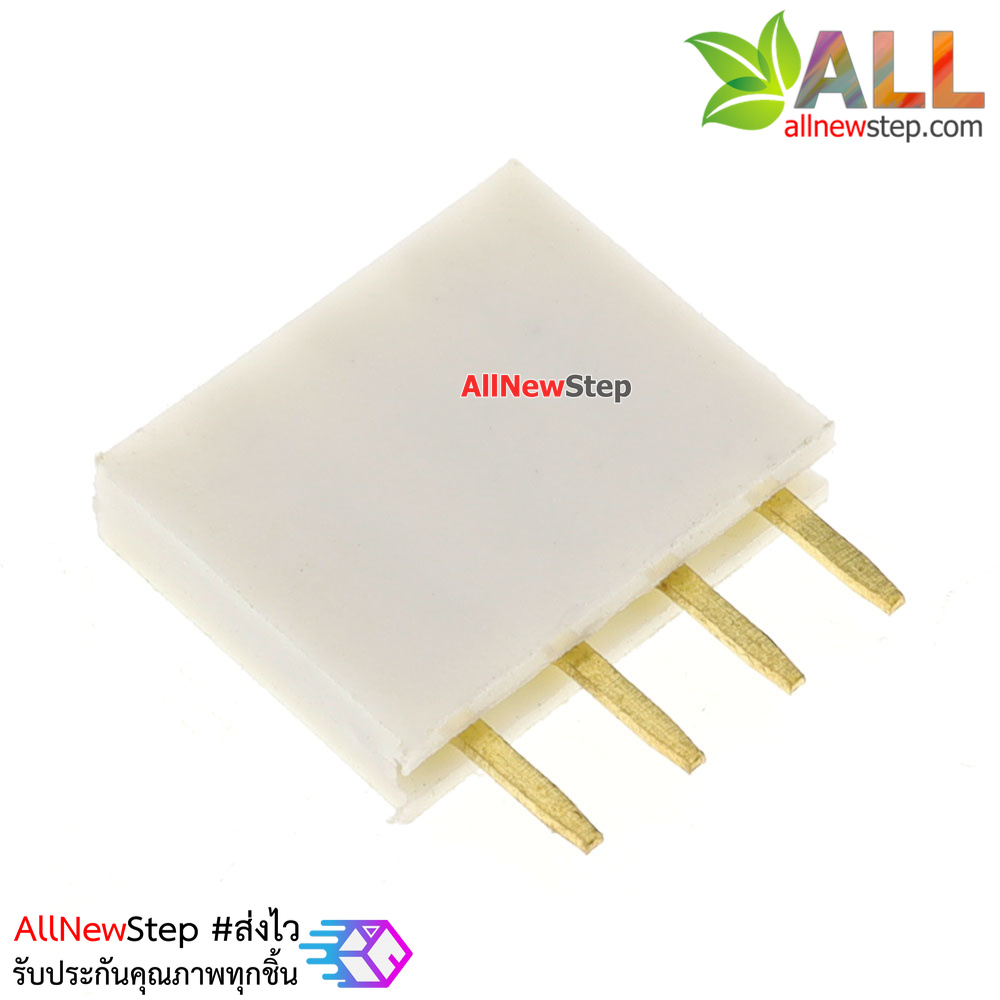 Pin header Female Header Single Row 2.54mm 4p Pin1x4 สีขาว