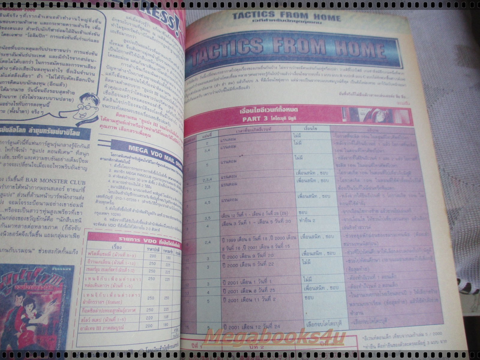 นิตยสารเกมส์MEGA ปี2000 ฉบับที่08 สภาพดี