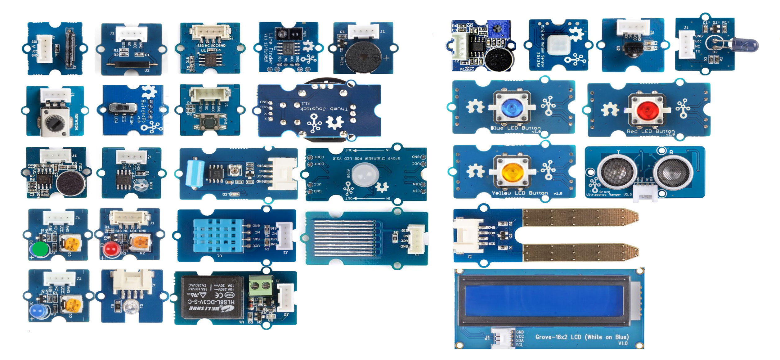 ชุดเริ่มต้นเรียนรู้ Grove Beta Kit 30 Sensor for arduino พร้อมกล่องและคู่มือ ของแท้จาก SeeedStudio