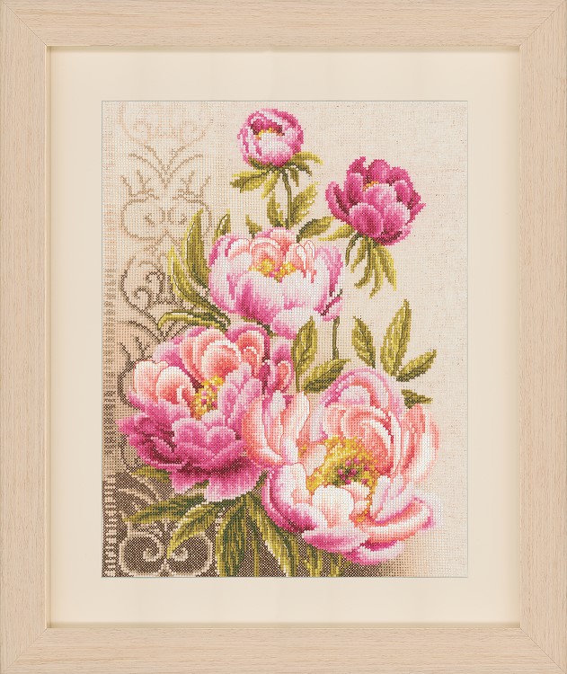 Vervaco ชุดปัก Peonies and Swirls