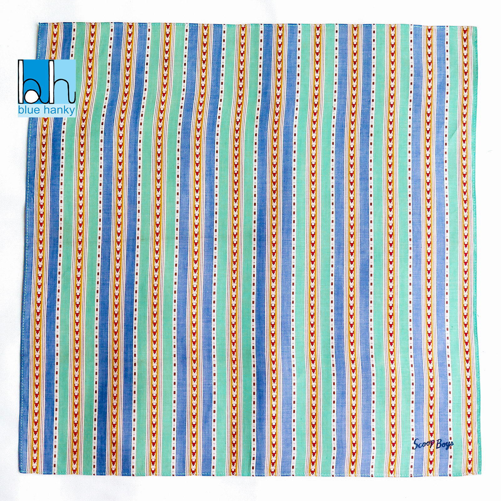 #173 19" Scoop Boys ผ้าเช็ดหน้ามือ2 สภาพดี ผ้าเช็ดหน้าผืนใหญ่