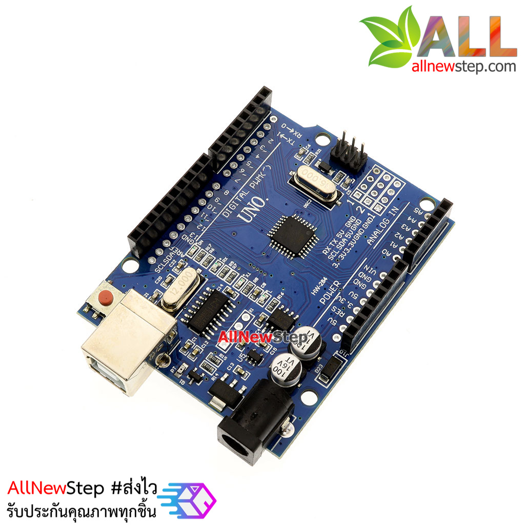 Uno R3 แบบ SMD เพิ่มพอร์ทขยาย พร้อมสาย USB Uno Arduino-Compatible