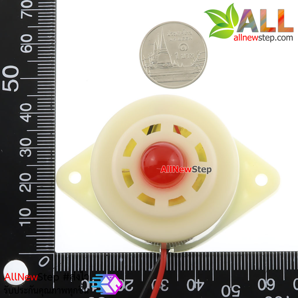 ออดไฟฟ้าพร้อมสัญญาณเตือนภัย 12V Buzzer Flash Alarm 12V alarm high volume alarm