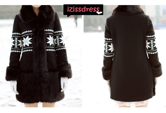 ***พร้อมส่งไซส์ S ด่วนมีจำนวนจำกัดค่ะ***เสื้อโค้ทกันหนาวสีดำ รอบคอและริมแขนล้อมรอบด้วยขนเฟอร์ ปักลายเกล็ดหิมะช่วงแขน ช่วงล่างตกแต่งขนเฟอร์เกรด A หนานุ่ม สวยเหมือนแบบค่ะ