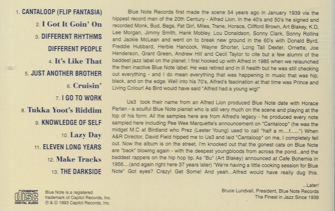 CD,Us3 - Hand On The Torch (1993)(USA)