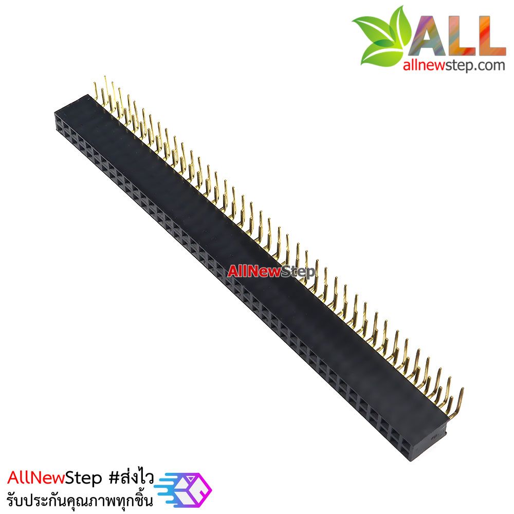 ขาก้างปลาตัวเมียแบบฉาก 2x40 ขา Double Row Hole Jack 2x40 PIN Header 2.54mm