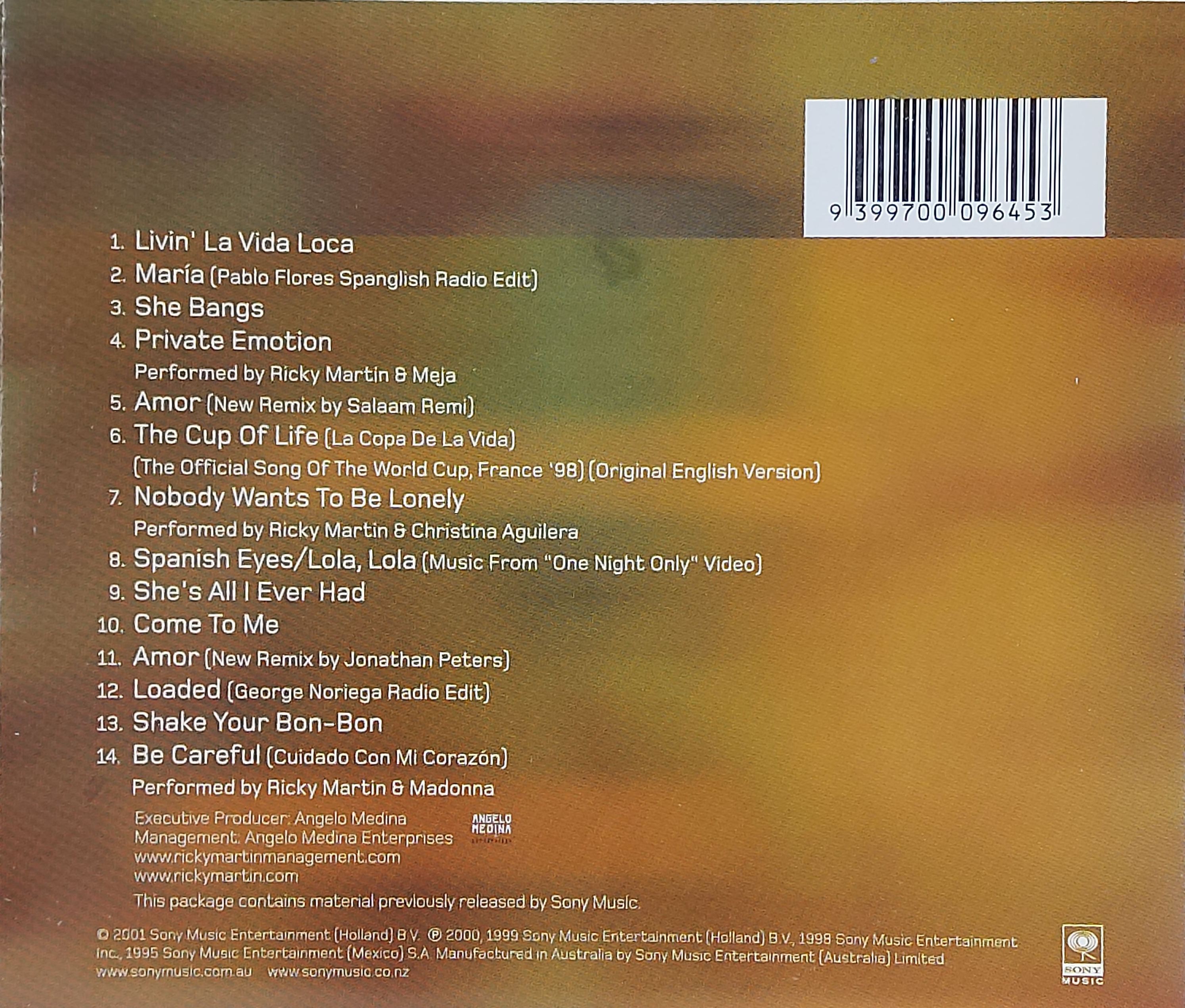 CD,Ricky Martin - The Best Of Ricky Martin (2001)(Holland)