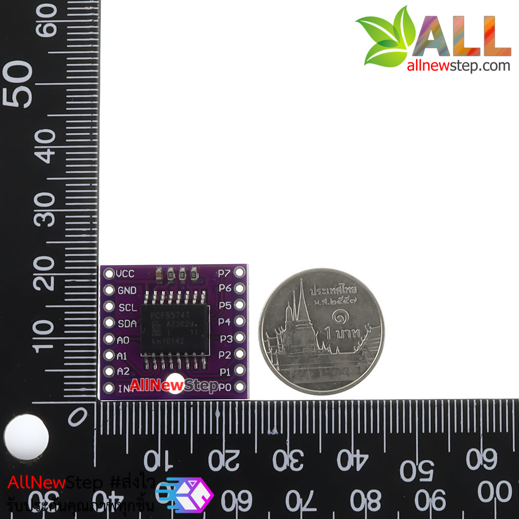 PCF8574T I2C I/O expansion module บอร์ดโมดูลขยายขา 8 ช่อง