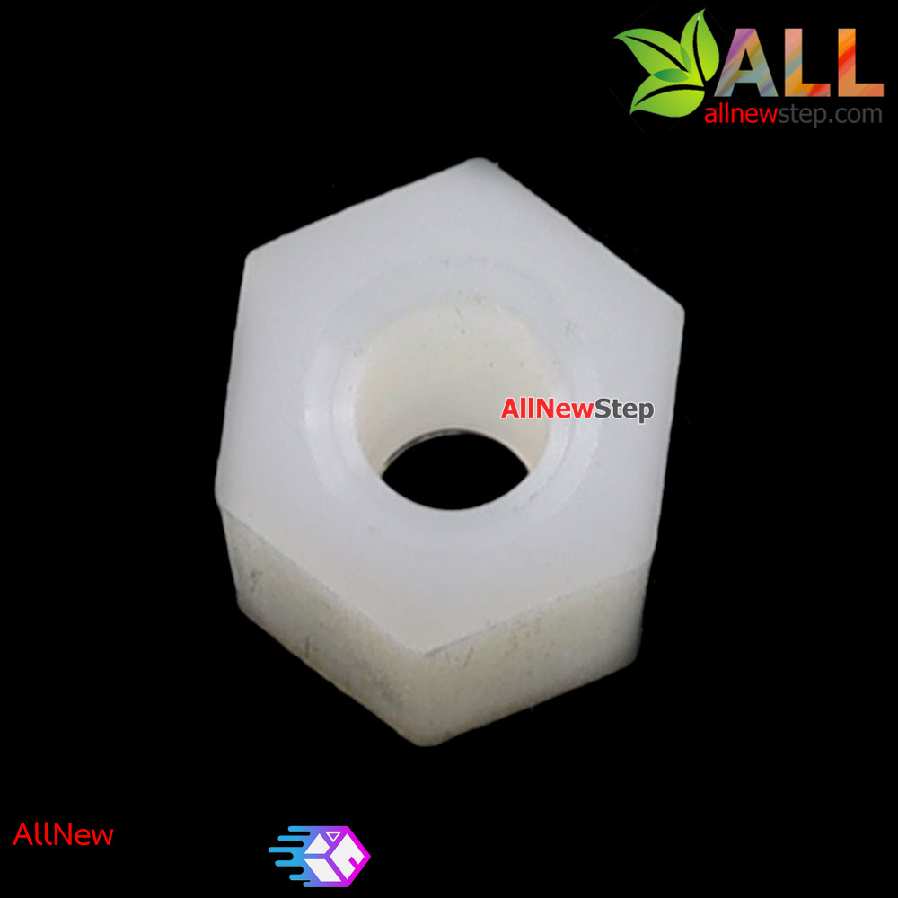 M2.5 เสาน็อตไนลอน NUT Nylon M2.5 ขนาด 10mm สีขาว จำนวน 1 ชิ้น