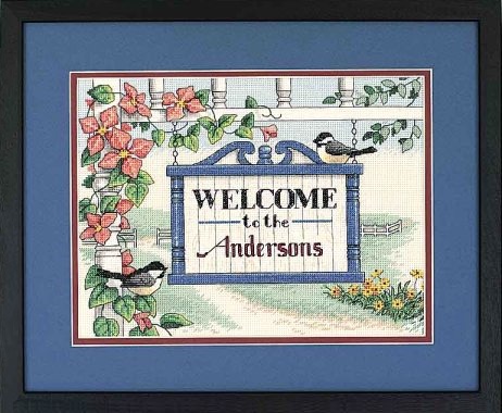 Dimensions ชุดปัก Cheery Chickadee Welcome