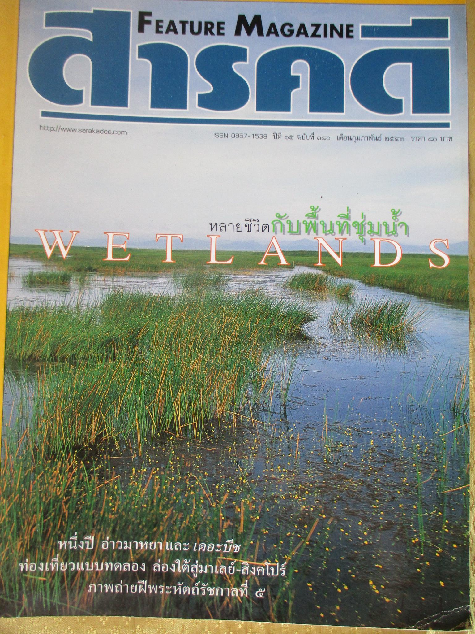นิตยสารสารคดี ฉบับที่180 ปีที่15 ก.พ.2543,พื้นที่ชุ่มน้ำ,อ่าวมาหยาและเดอะบีช,เที่ยวเวนิช,สภาพดี