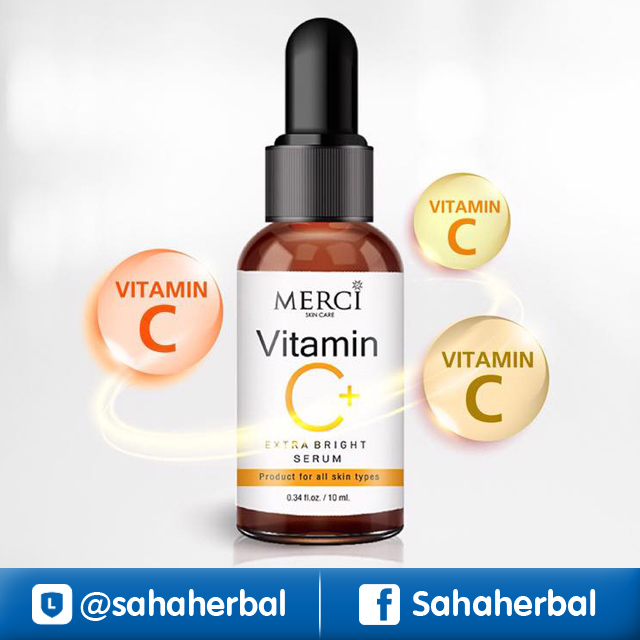 MERCI Vitamin C Extra Bright Serum เมอร์ซี่ วิตามินซี เซรั่ม ราคาถูก ฟรีของแถมทุกรายการ