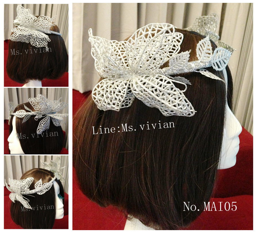 MAI05 มงกุฎผีเสื้อตัวใหญ่สีเงิน (งาน handmade)**สินค้ามีจำกัดในเเต่ละล๊อต**