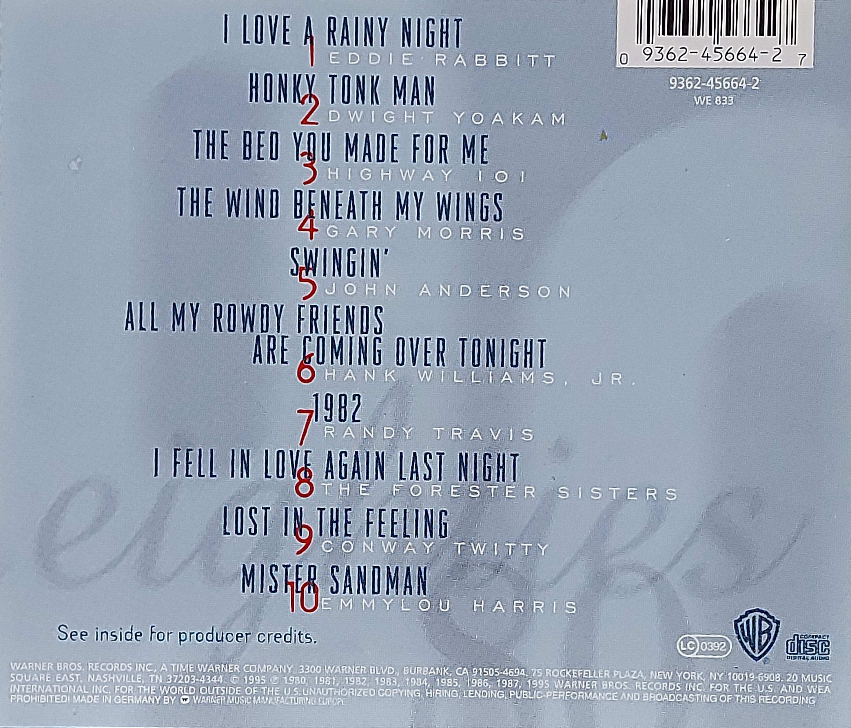 Used CD,Greatest Country Hits Of The '80s Volume I (A)(Various Artists)(1995)(Germany)