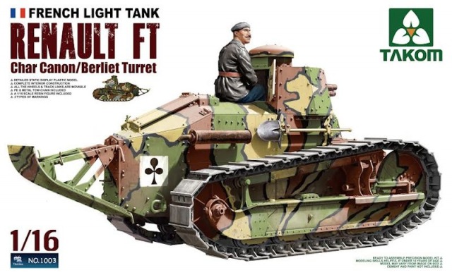 1/16 French Light Tank Renault FT Char Canon/Berliet Turret