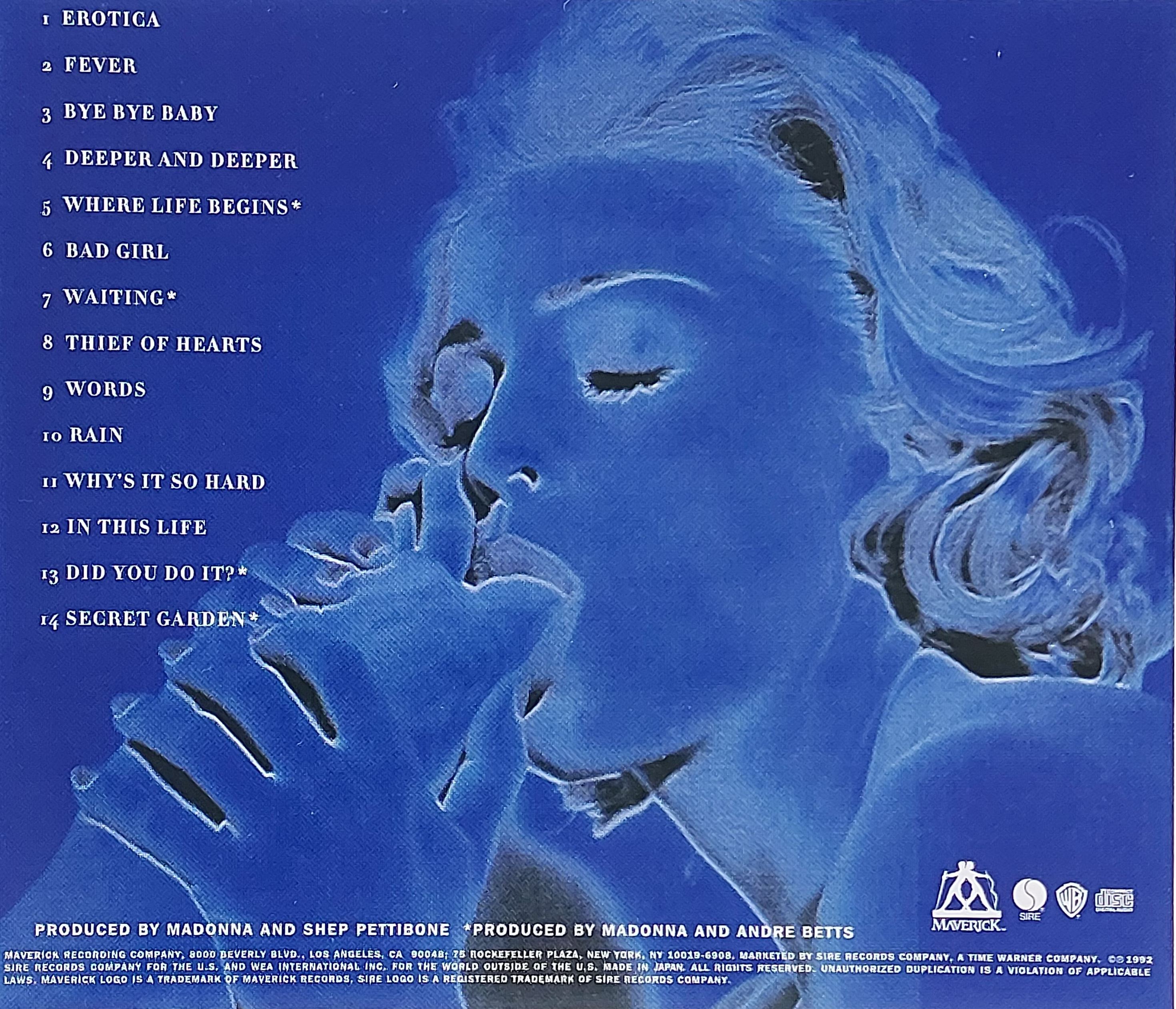 Used CD,Madonna - Erotica (C)(1992)(Japan)