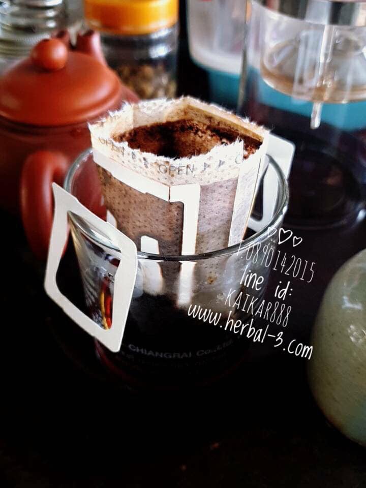 ถุงกรองกาแฟ กรองชา กรองตะกอน มีหูแขวน ((50 ถุง)