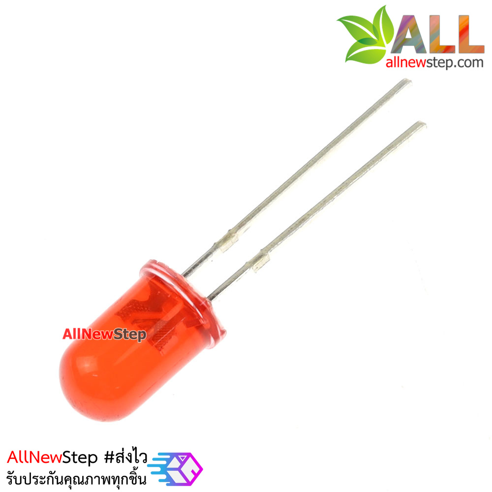 LED ขนาด 5mm สีแดง led 5mm จำนวน 5 ดวง